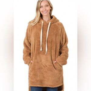 Zenana XL Faux Fur Hooded Pullover NWT